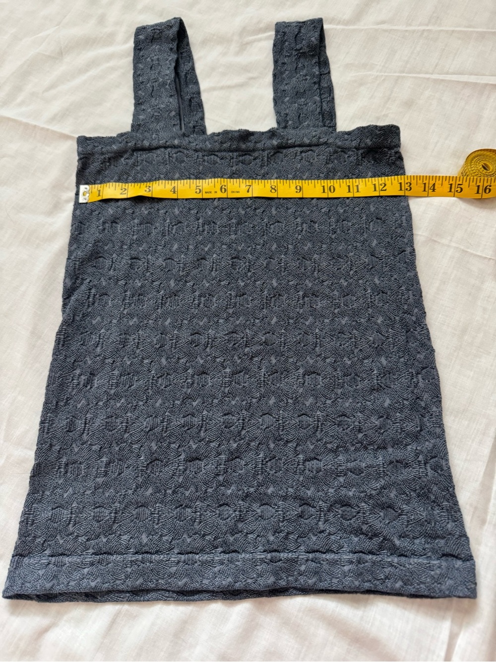 Textured Charcoal Navy Blue Women's Tank Top XS/S